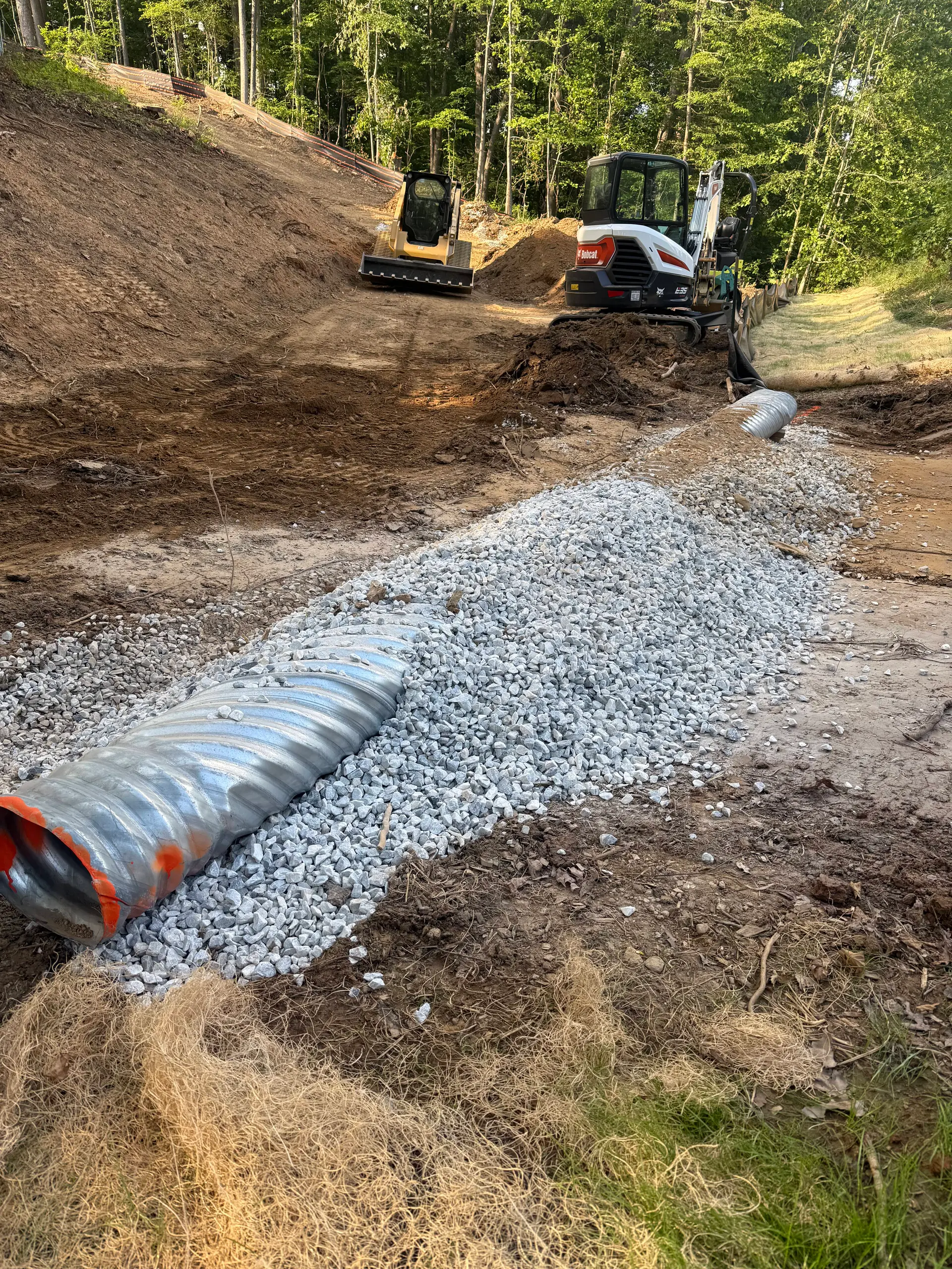 Prism Contracting excavation and grading crew developing a Maryland site